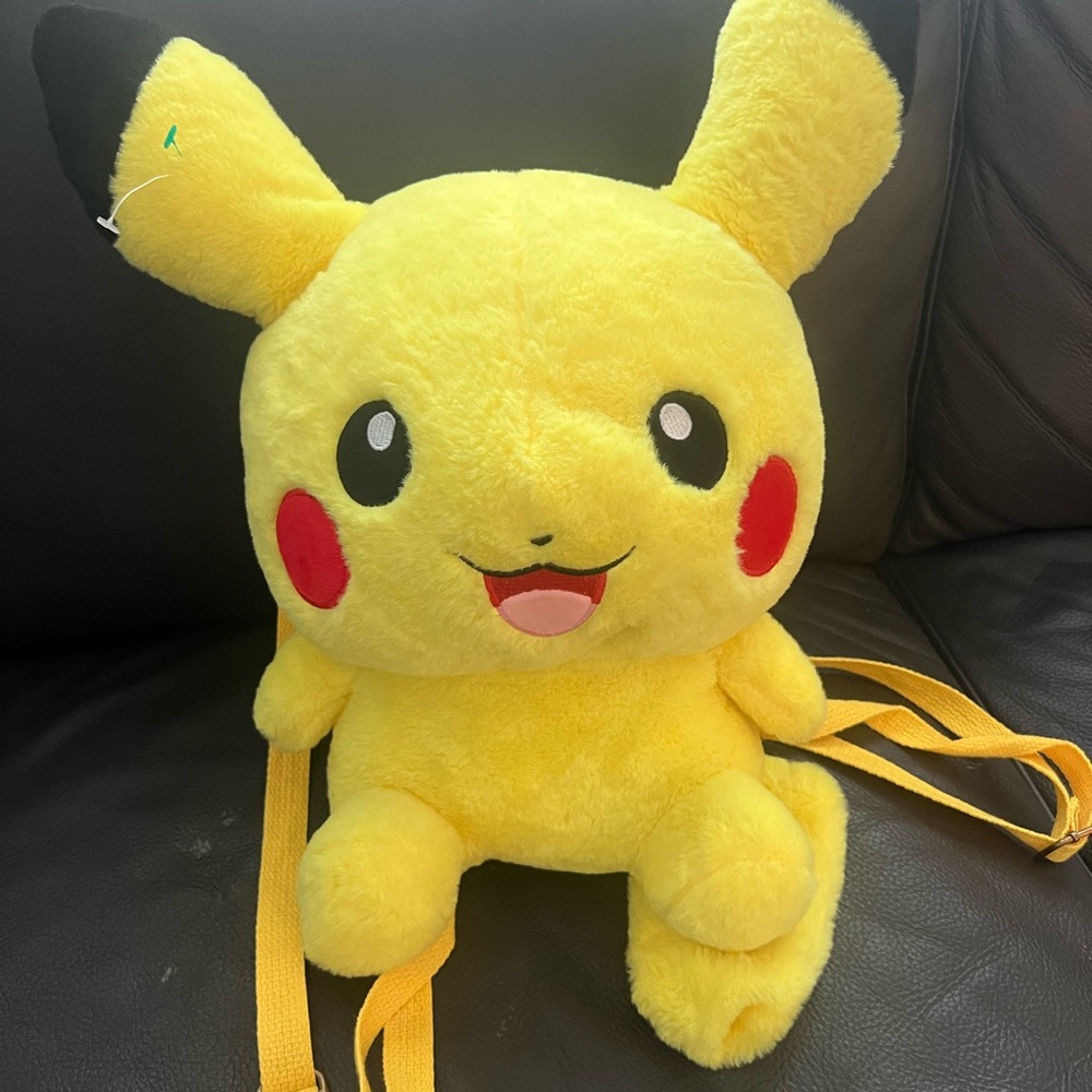 Pokemon Pikachu Yellow Plush Backpack